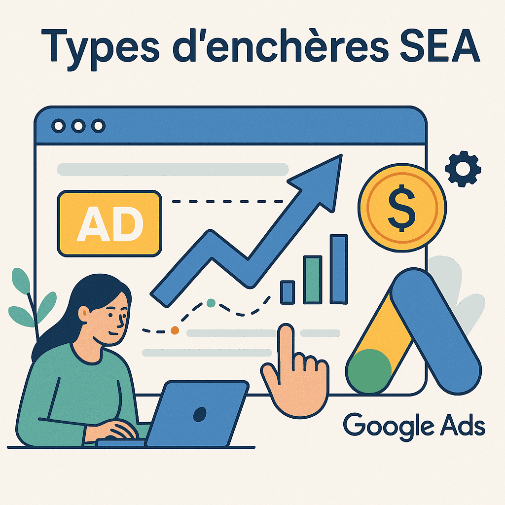 Types d’enchères SEA : optimiser vos campagnes Google Ads 2026